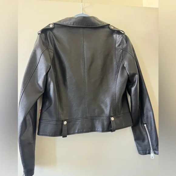 Levi's Black Faux Leather Jacket - Picture 2 of 4